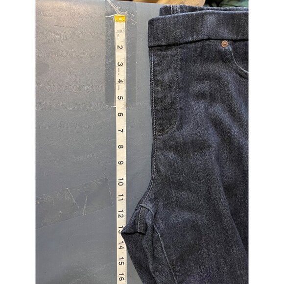 Lands End Womens Denim Jeans Size 16 Petite Wlastic Waist pull on stretch - Picture 10 of 15